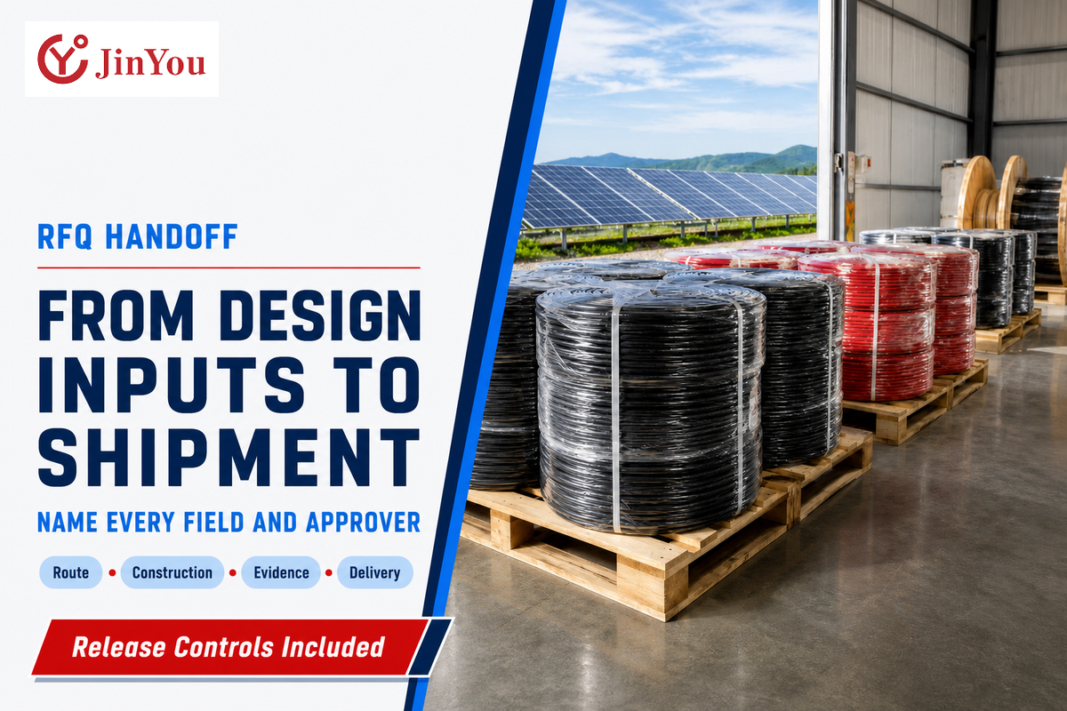 Australian solar cable RFQ joins design inputs, construction, evidence, quantity, packaging and delivery controls