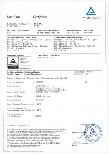 TUV Certificate Document 3