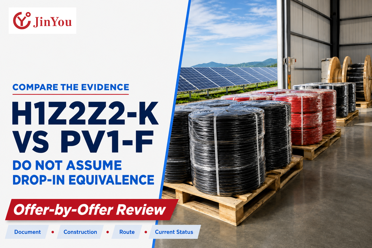 H1Z2Z2-K vs PV1-F: What Should the Comparison Actually Prove? — JINYOU Cable
