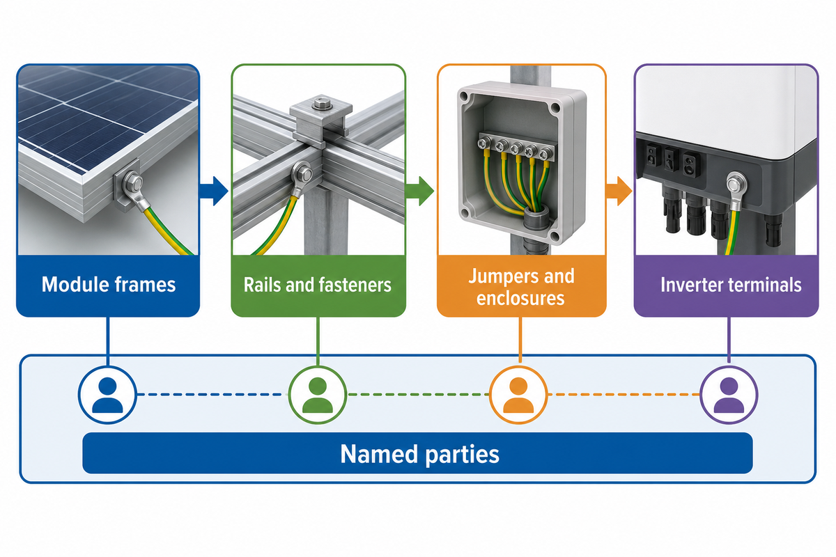 Where the Grounding Path Runs in a PV System — JINYOU Cable