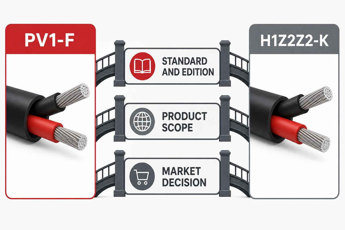 PV1-F vs H1Z2Z2-K Is a Standards Question, Not a Label Swap — Jinyou Cable