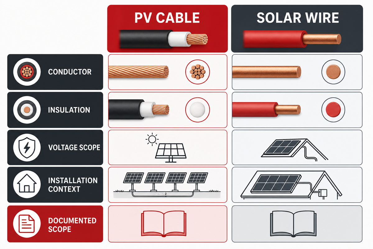2. PV Cable vs. Solar Wire: Where the Naming Comparison Ends — Jinyou Cable