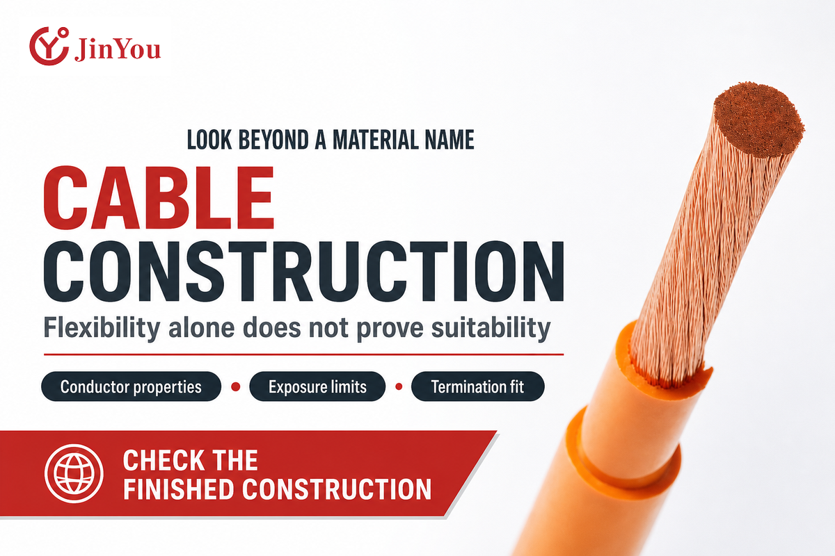 Conductor, insulation and termination require separate checks; Jinyou photo and UL termination guidance.