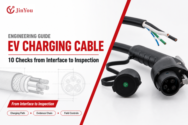 EV charging cable guide follows the path from interface checks to inspection controls