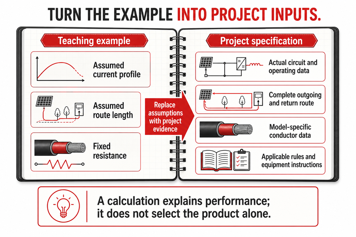 Replace teaching assumptions with circuit, route and model-specific evidence before specifying a cable; editorial synthesis of the guide's cited sources.